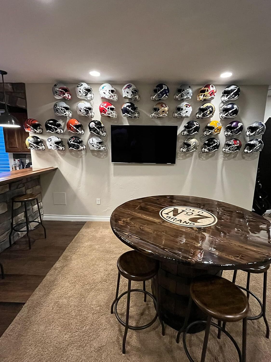 Hidden Floating Football Helmet Wall Mount Display Floating Hover