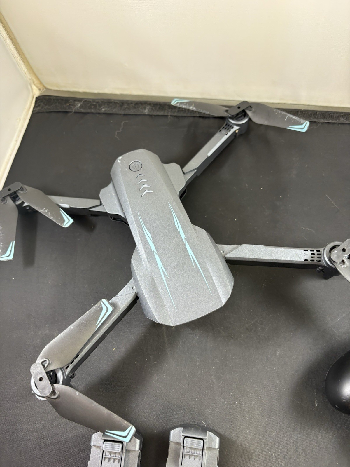 Foldable QuadChopper Drone for Beginners W/2 Batteries, Extra Parts & Case