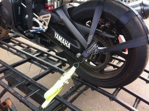 Motorbike Secure Transport,Tie-Down Rear Wheel Strap Strong Polyester webbing