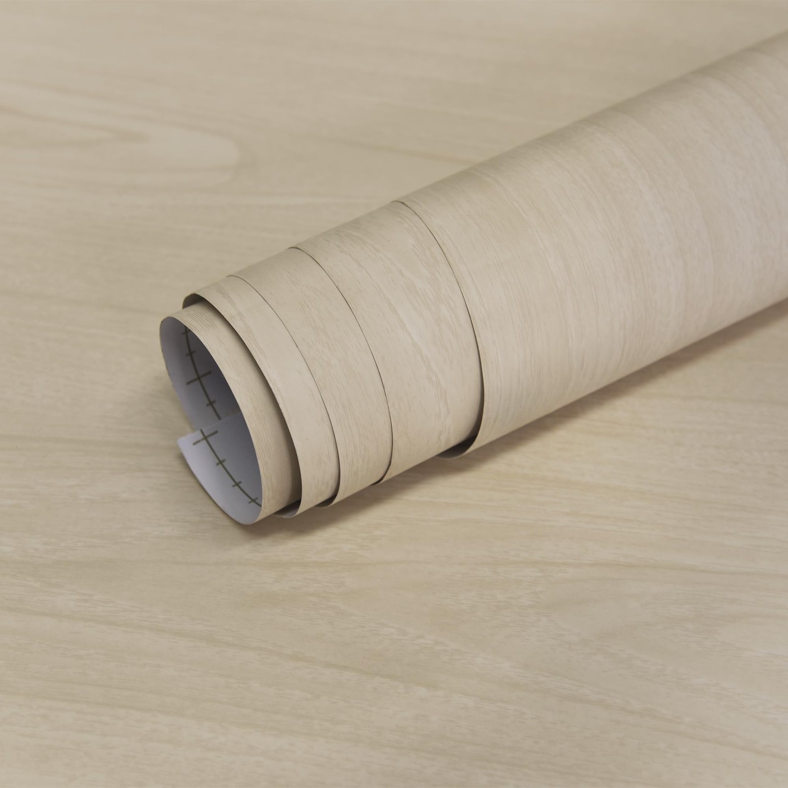 16"x118" Beige Wood Grain Contact Paper Self Adhesive No Bubbles Light Oak Fa...