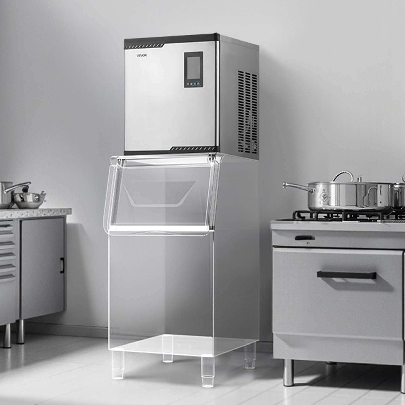 VEVOR Commercial Ice Maker Machine - Head 300 lbs/Day Self-Cleaning Ice Maker