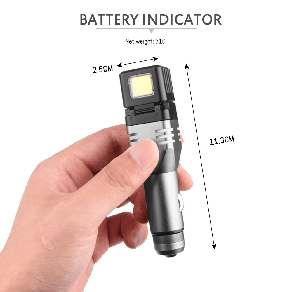 XPG LED Car Cigarette Lighter Flashlight USB Rechargeable Mini Torch Light