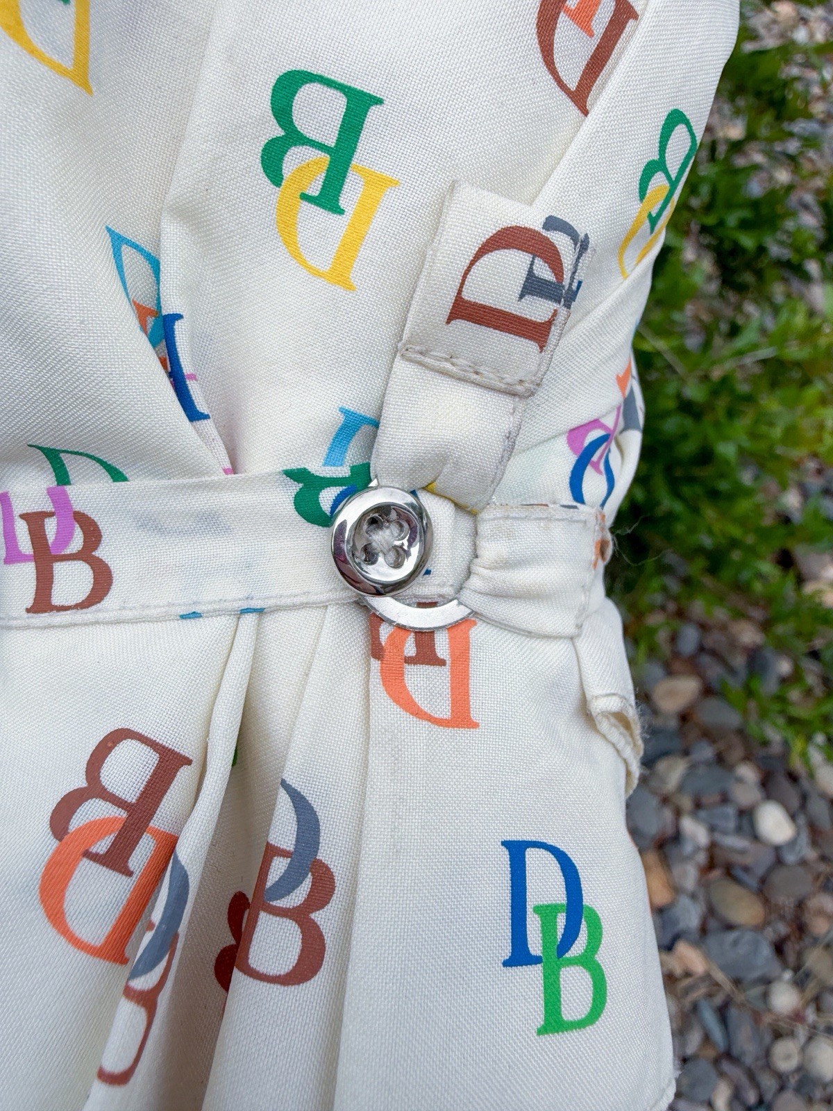 Dooney & Bourke umbrella with a repeating DB logo print Colorful Automatic Open