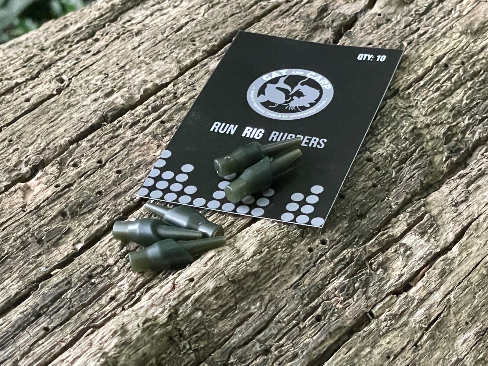 Green Carp Run Rig Rubbers. Chod Rubbers. Running Rigs. Fishing Terminal Tackle.