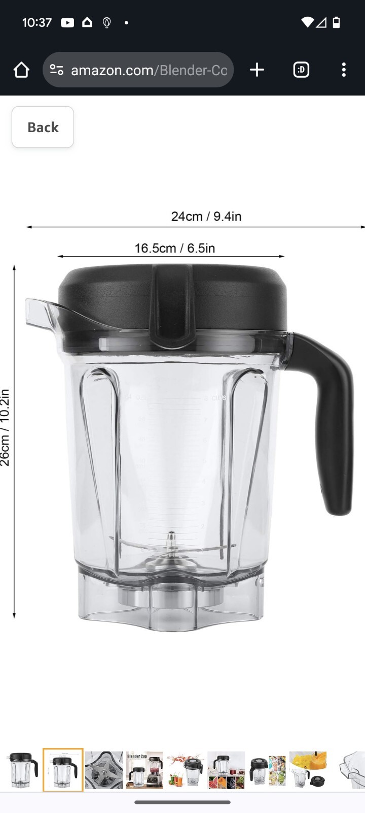 64-Ounce Blender Transparent Food Blender Container W/ Blade Lid 5300 G-series