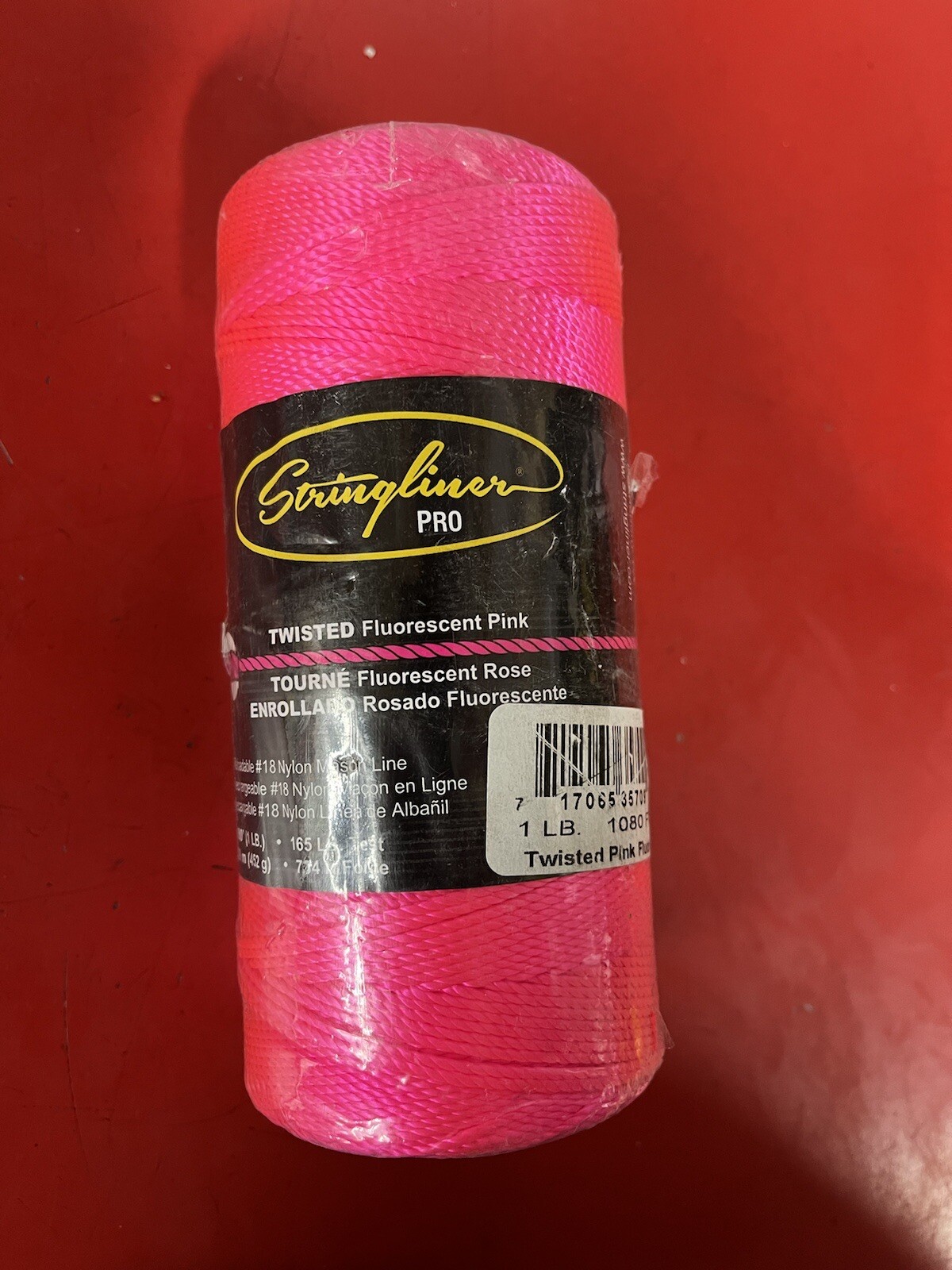 Stringliner Pro Pink Braided CHALK LINE REFILL 500' L 165 lb #18 Nylon 35462 NEW