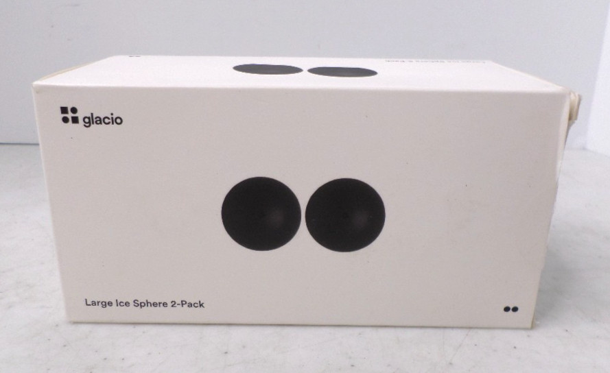 Glacio 2-Pack Round Ice Cube Molds – Large Whiskey Ice Ball Maker - NEW!