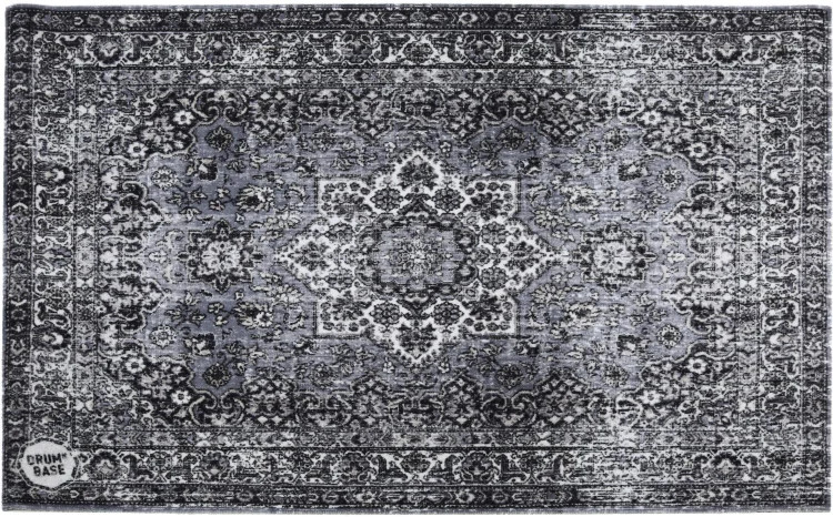 Drum N Base Vintage Persian Style Stage Rug - 4.26 x 3 foot Gray