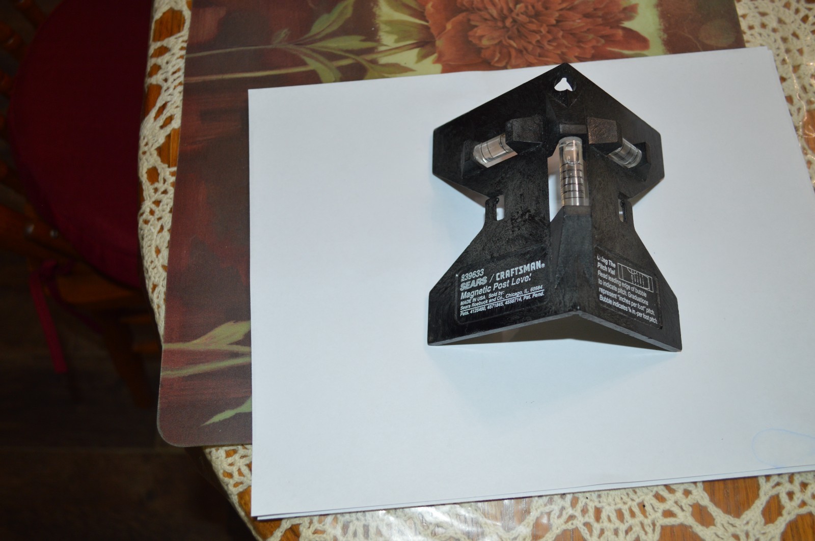 Craftsman Magnetic Post Level #39633, Made in USA