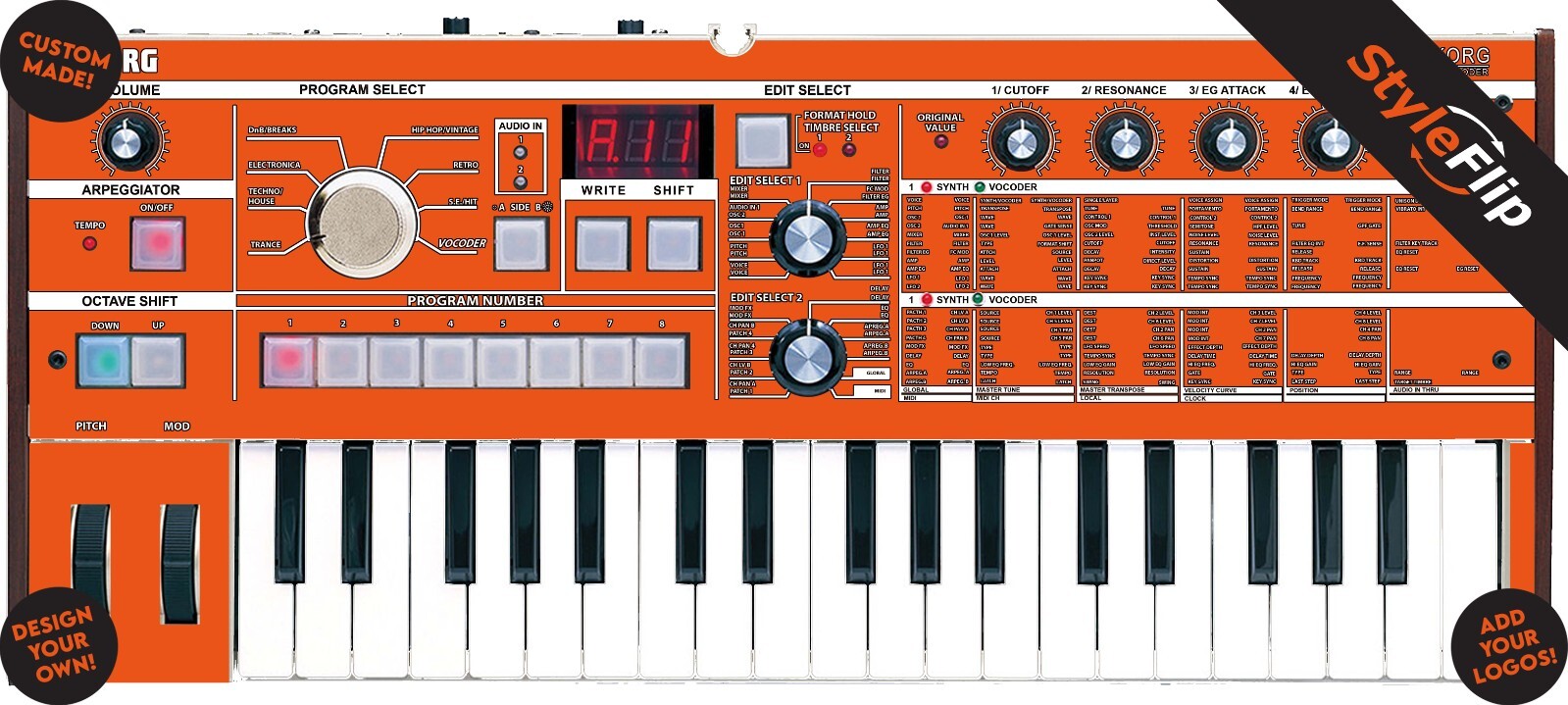 Korg microKorg | Custom Design | Protective Decal | StyleFlip Skins