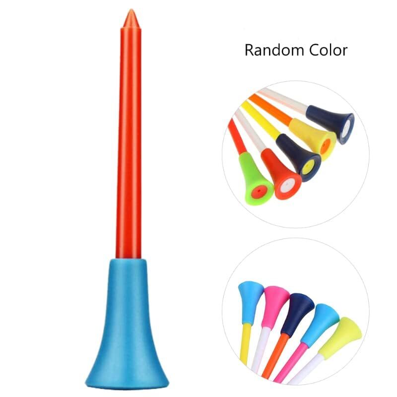 Golf Tees Plastic, Unbreakable Tee 3 1/4" Long Tees, Black & White