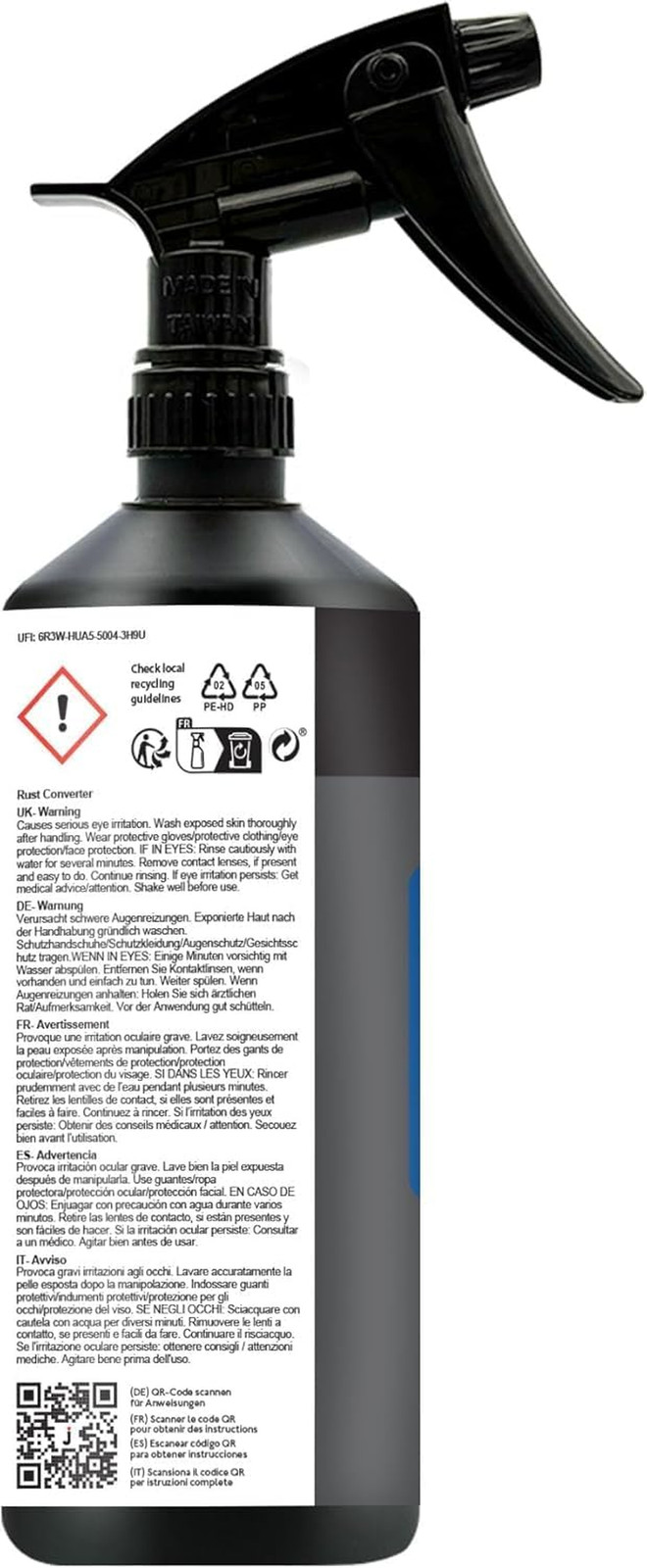 Rust Converter Trigger Spray, Rust Encapsulator for Metal 1X16.9Oz