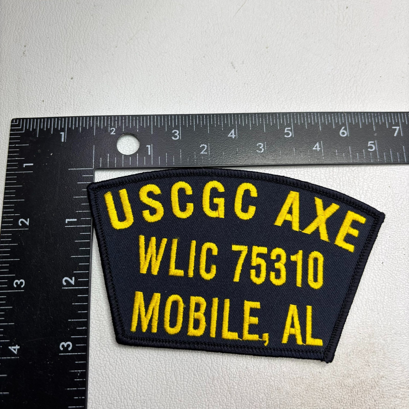 US COAST GUARD USCGC AXE WLIC 753110 MOBILE ALABAMA Hat Patch 27V2