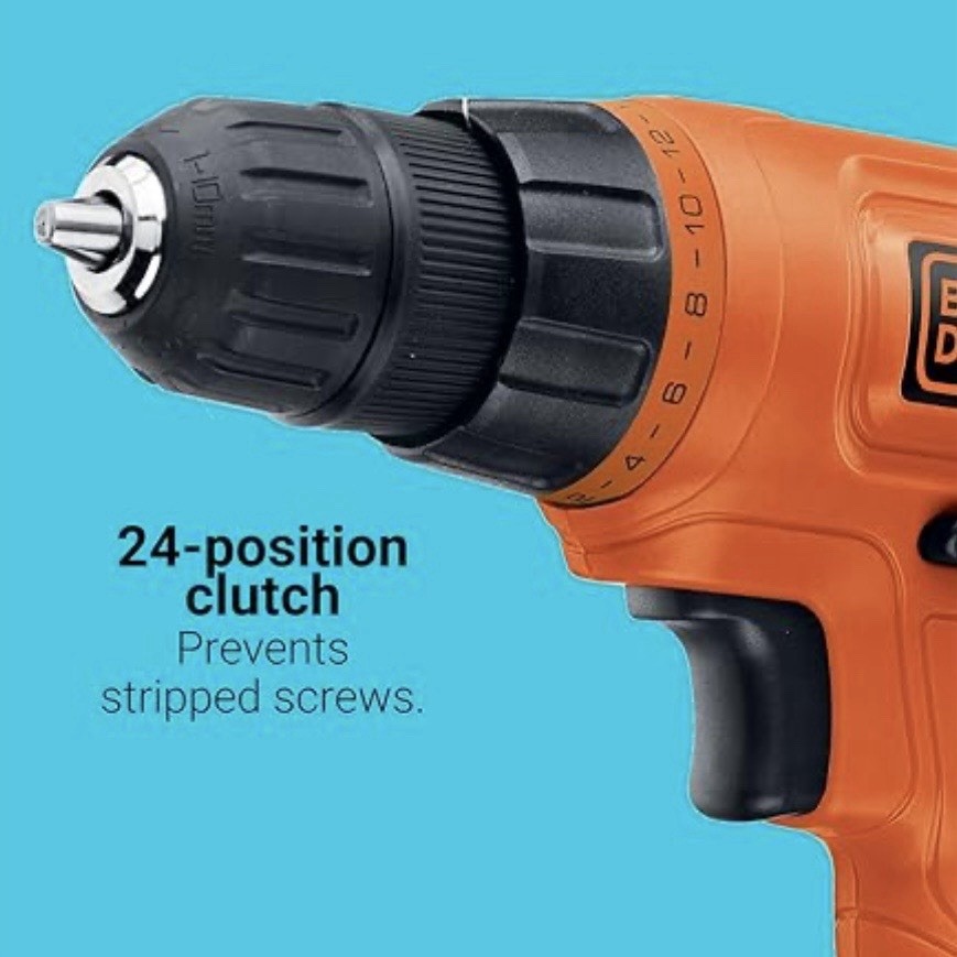BLACK+DECKER 20V Max Cordless Drill Driver with 30 pcs Accessories LD120VA