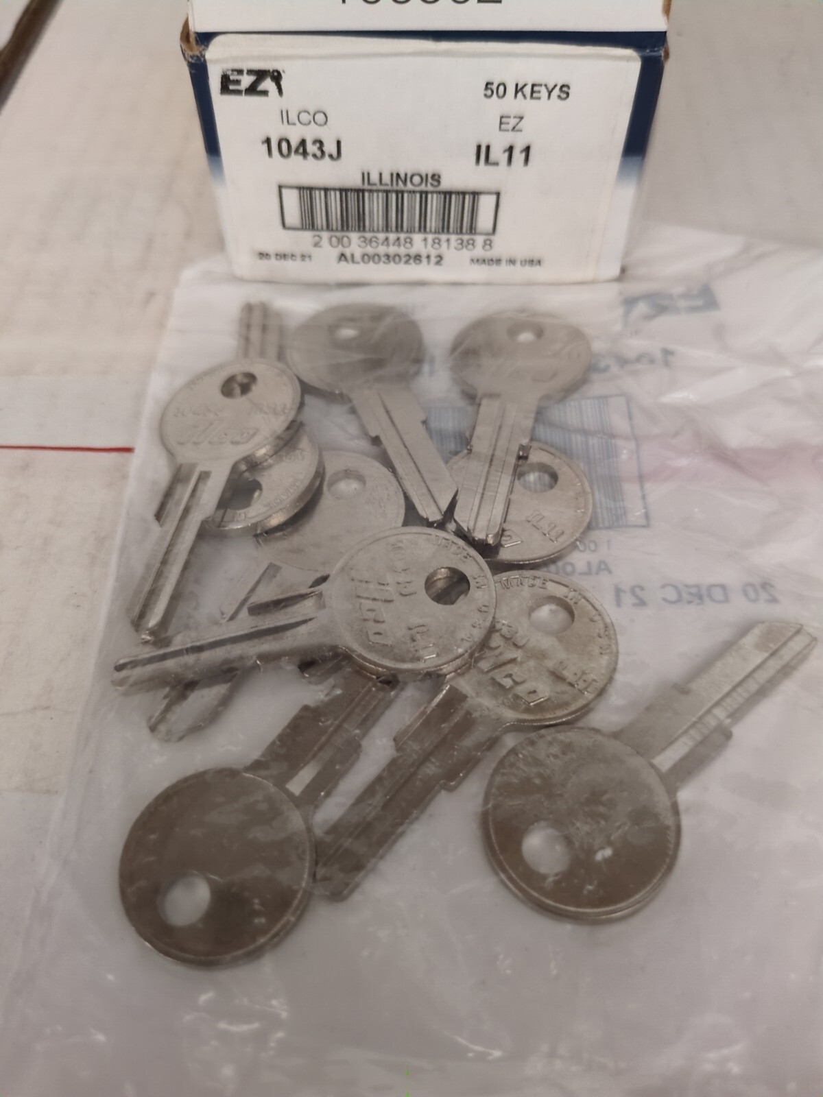 10 PACK 1043J ILCO IL11 Key Blanks ILLINOIS MADE USA