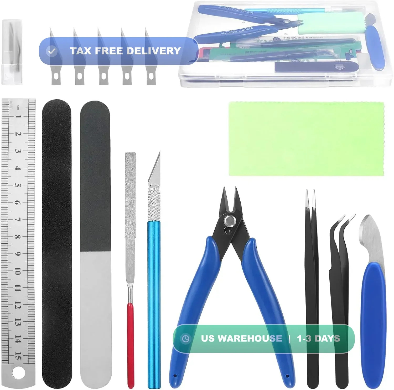 11PCS Model Kit Tools, Gundam Model Tool Kit, Hobby Building Tools Kit for Gu...