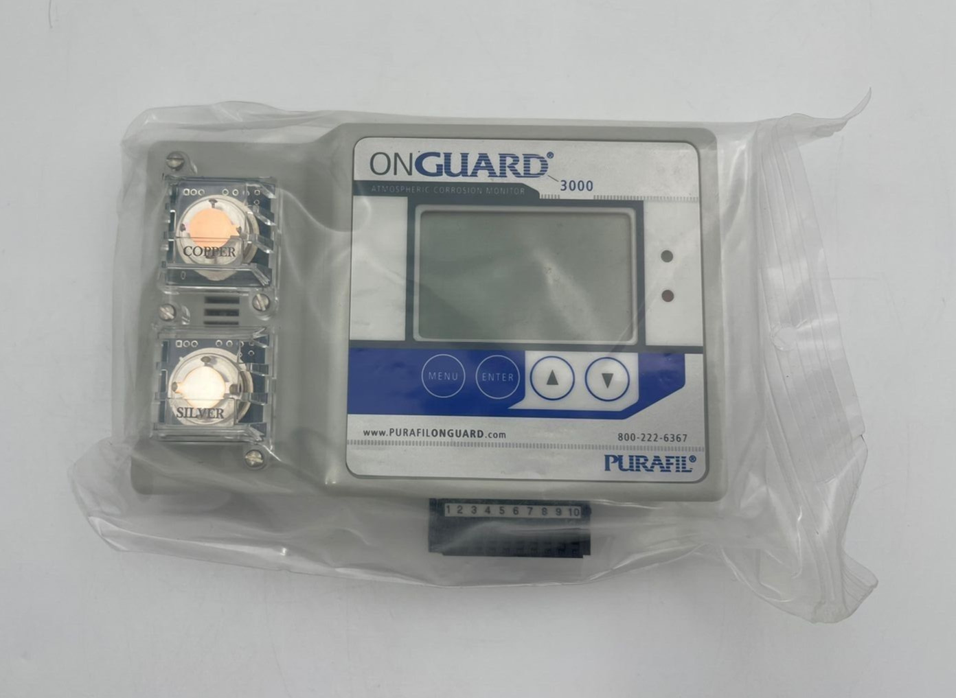 PURAFIL ONGUARD 3000 Atmospheric Corrosion Monitor *BRAND NEW - SILVER OXIDISED*