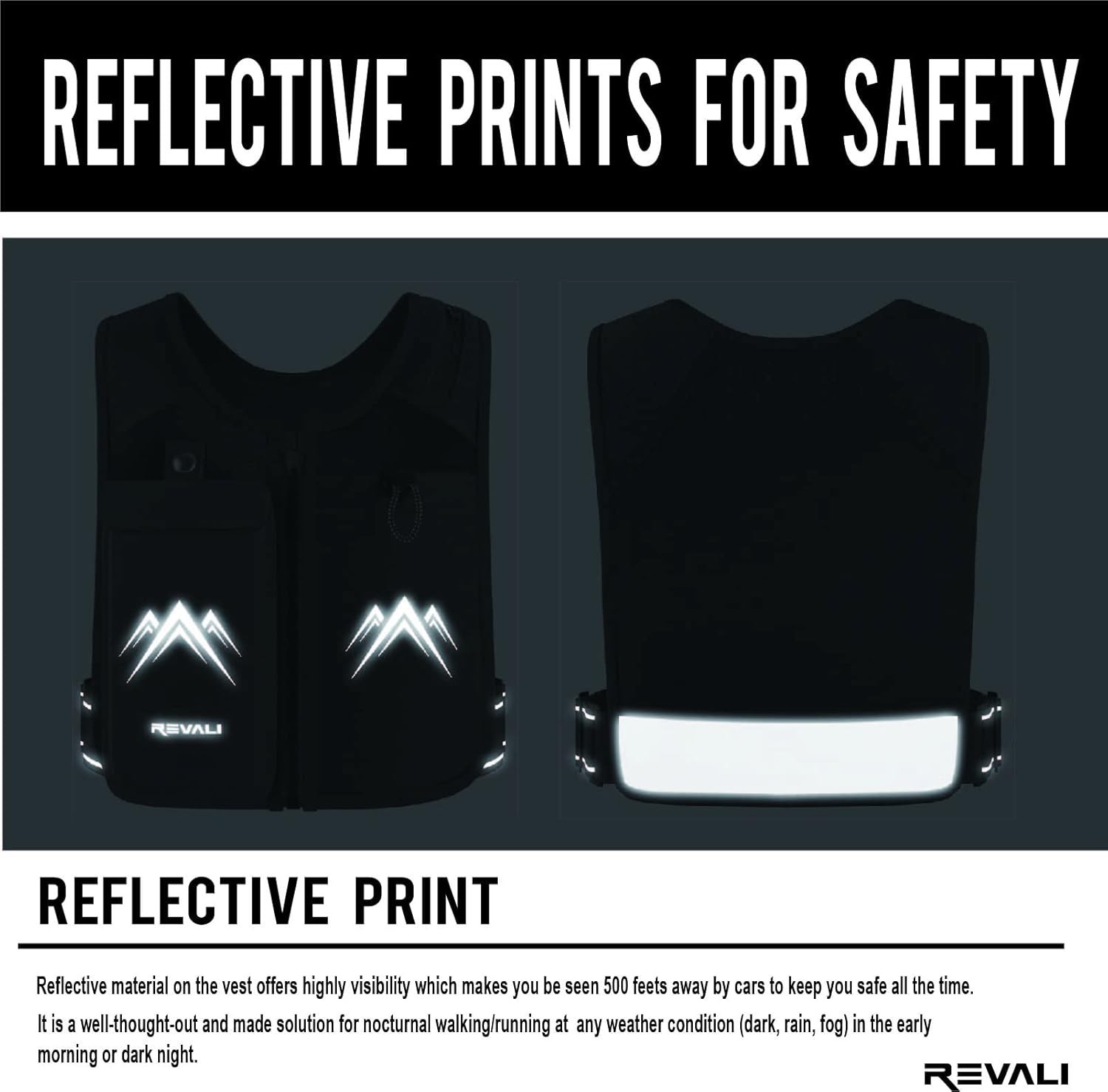 Reflective Running Vest with 500ml Hydration Bottle & Adjustable Fit for Comfort