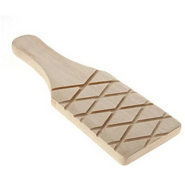 Pottery Grooved Ribbed Clay Paddle Ceramic Tool Molding Wooden Shaper Craft Mold