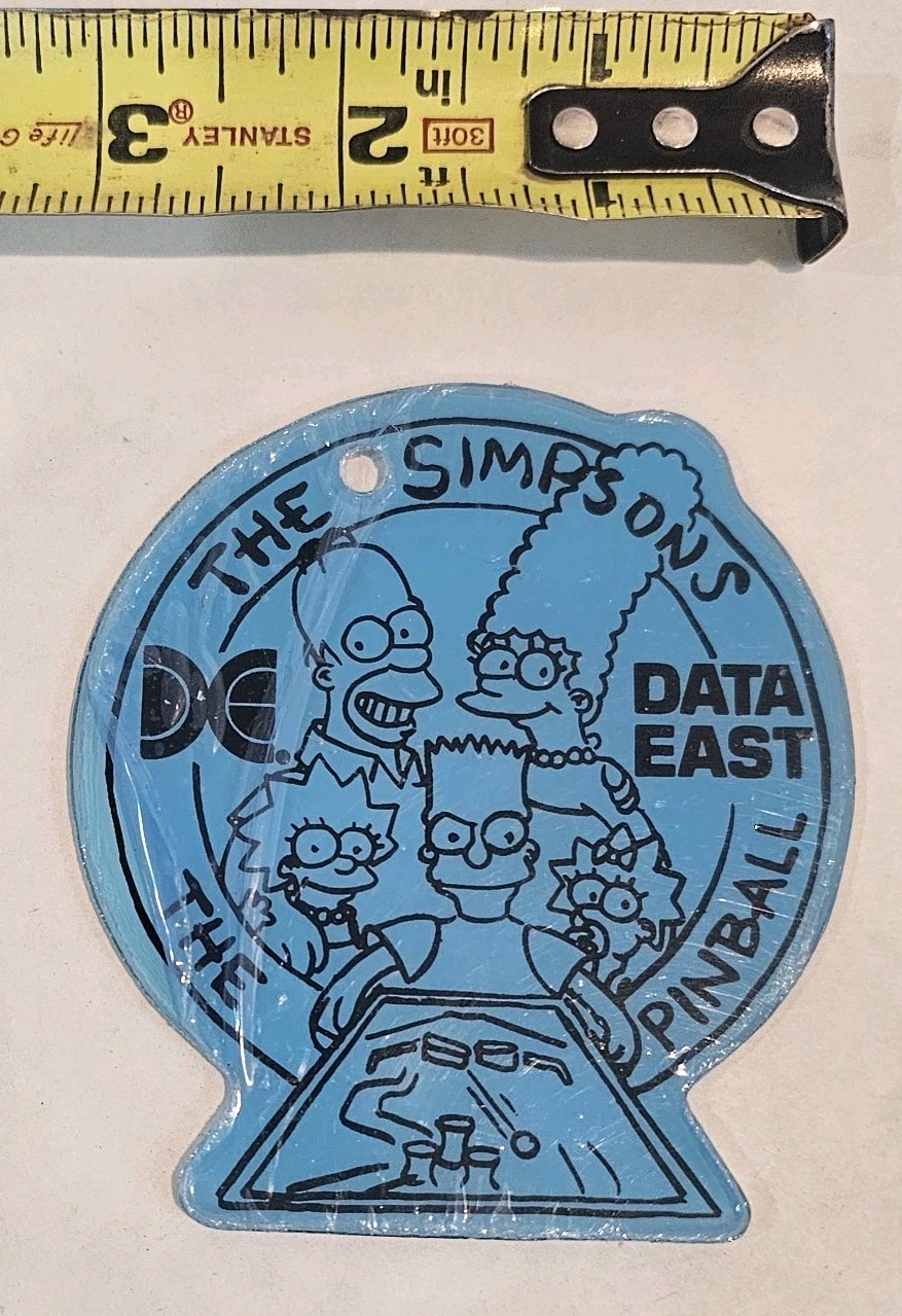 DATA EAST THE SIMPSONS PINBALL PROMO PLASTIC NOS VERY RARE HAS PROTECTIVE FILM