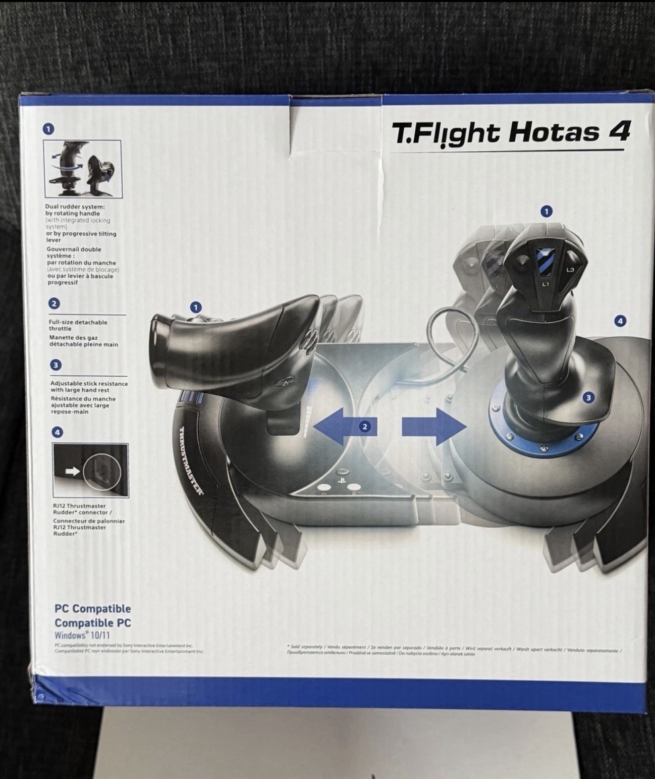 Thrustmaster T.Flight Hotas 4 Flight Stick Joystick for PS4 PS5 & PC - New
