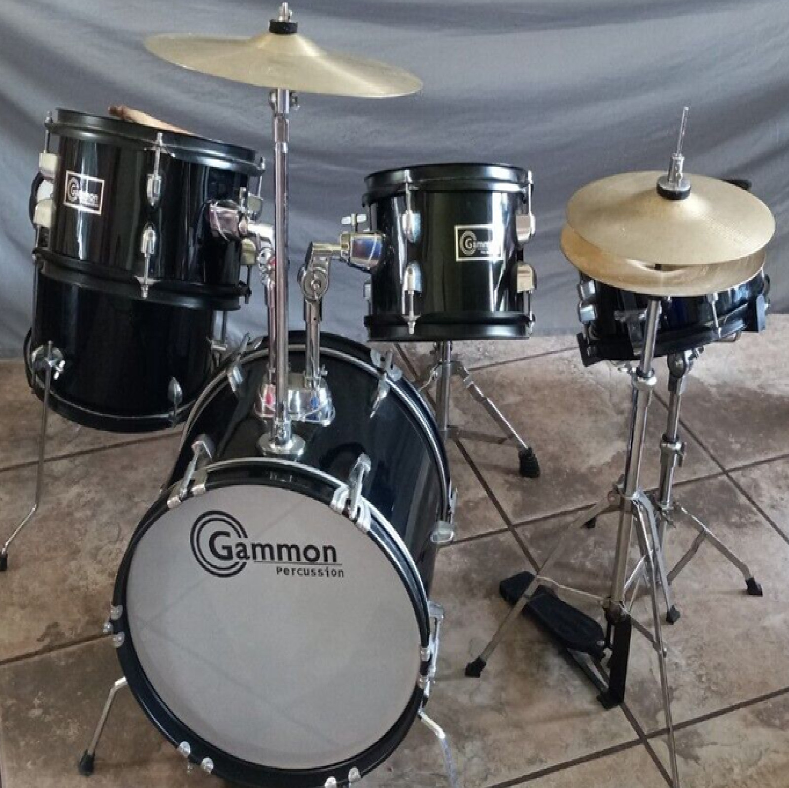 gammon percussion Kids Drum Kit 5-Piece 16" Beginner Drum Set.
