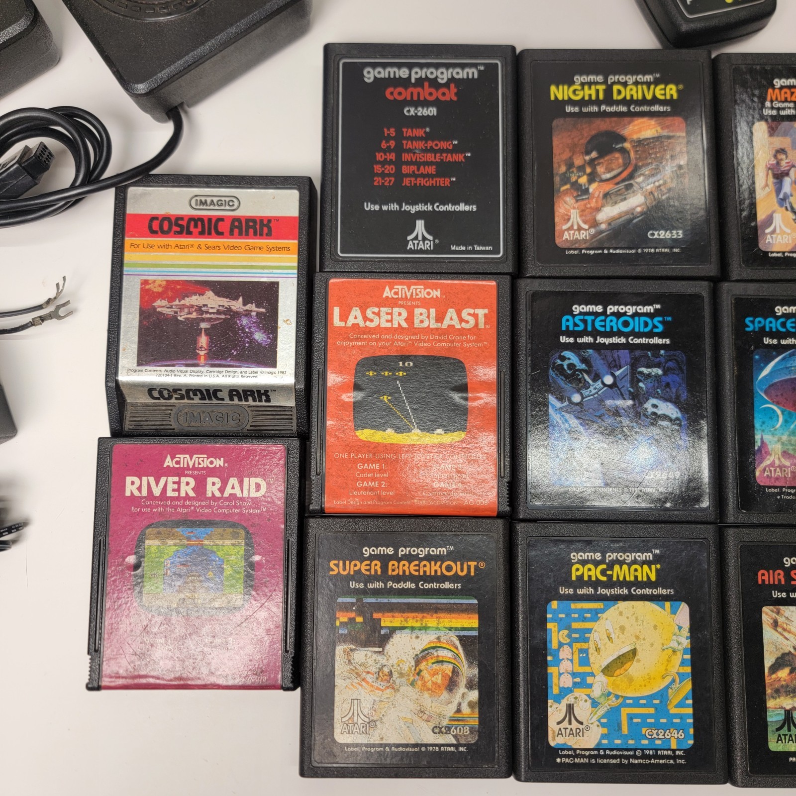 Atari 2600 Console * Controllers * Games ** Large Lot ** Untested