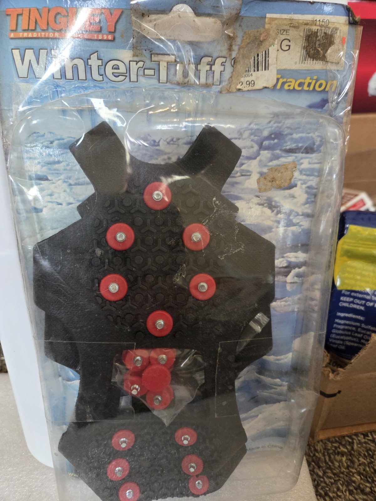 Tingley Winter Tuff Studded Slip On Ice Traction Spikes NIP - Size Large