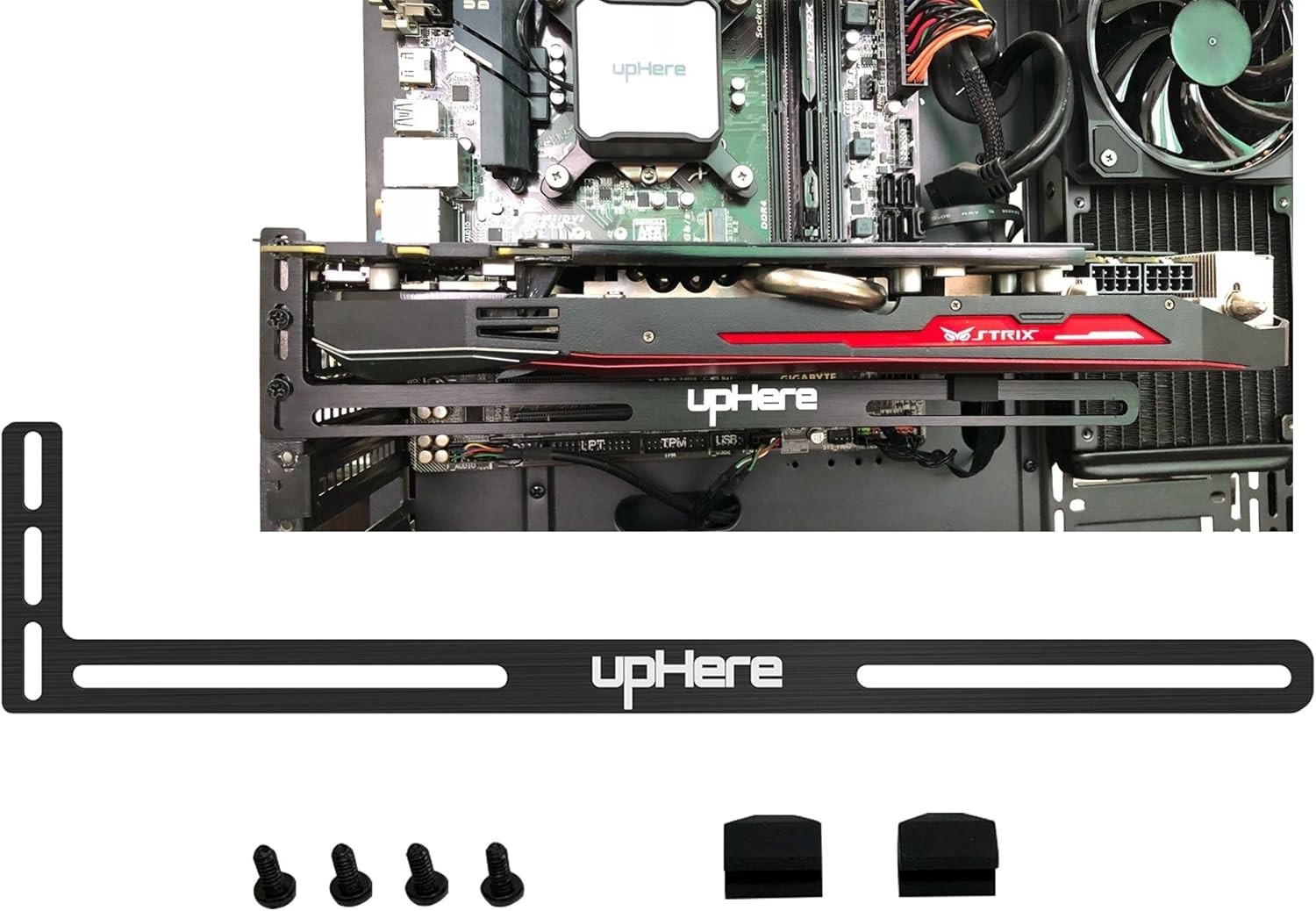 Sturdy GPU Support Bracket for Custom Desktop PCs - Adjustable & Lightweight