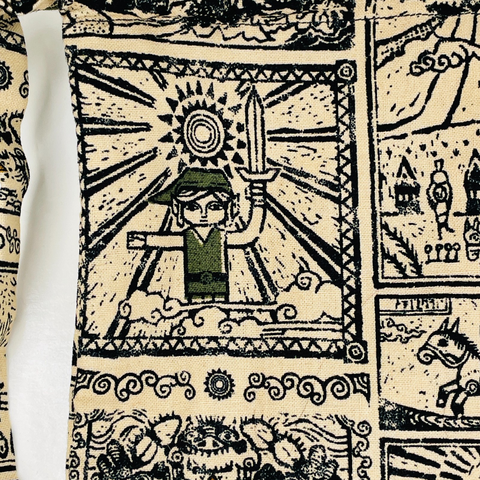 Zelda Link Fabric Drawstring Storage Bag Small 7.5"x5"