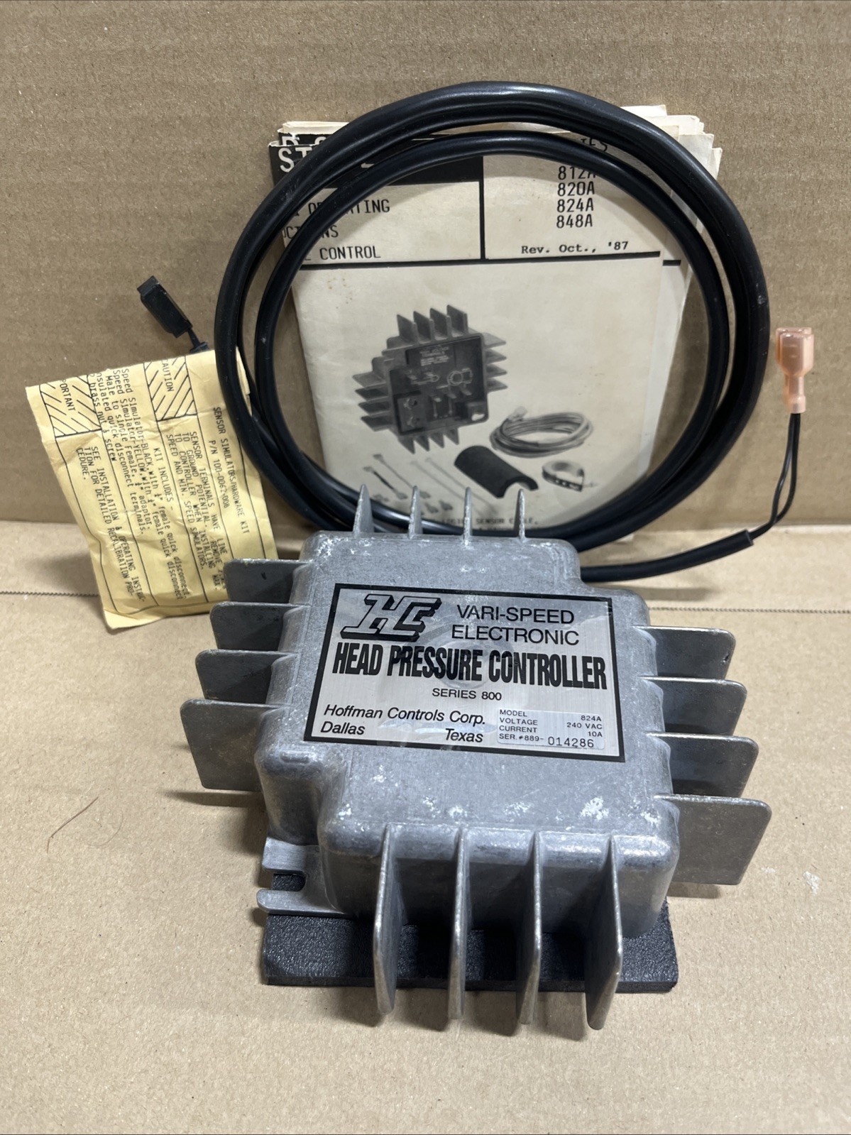 Hoffman Controls Vari-Speed Electronic Head Pressure Controller 824A