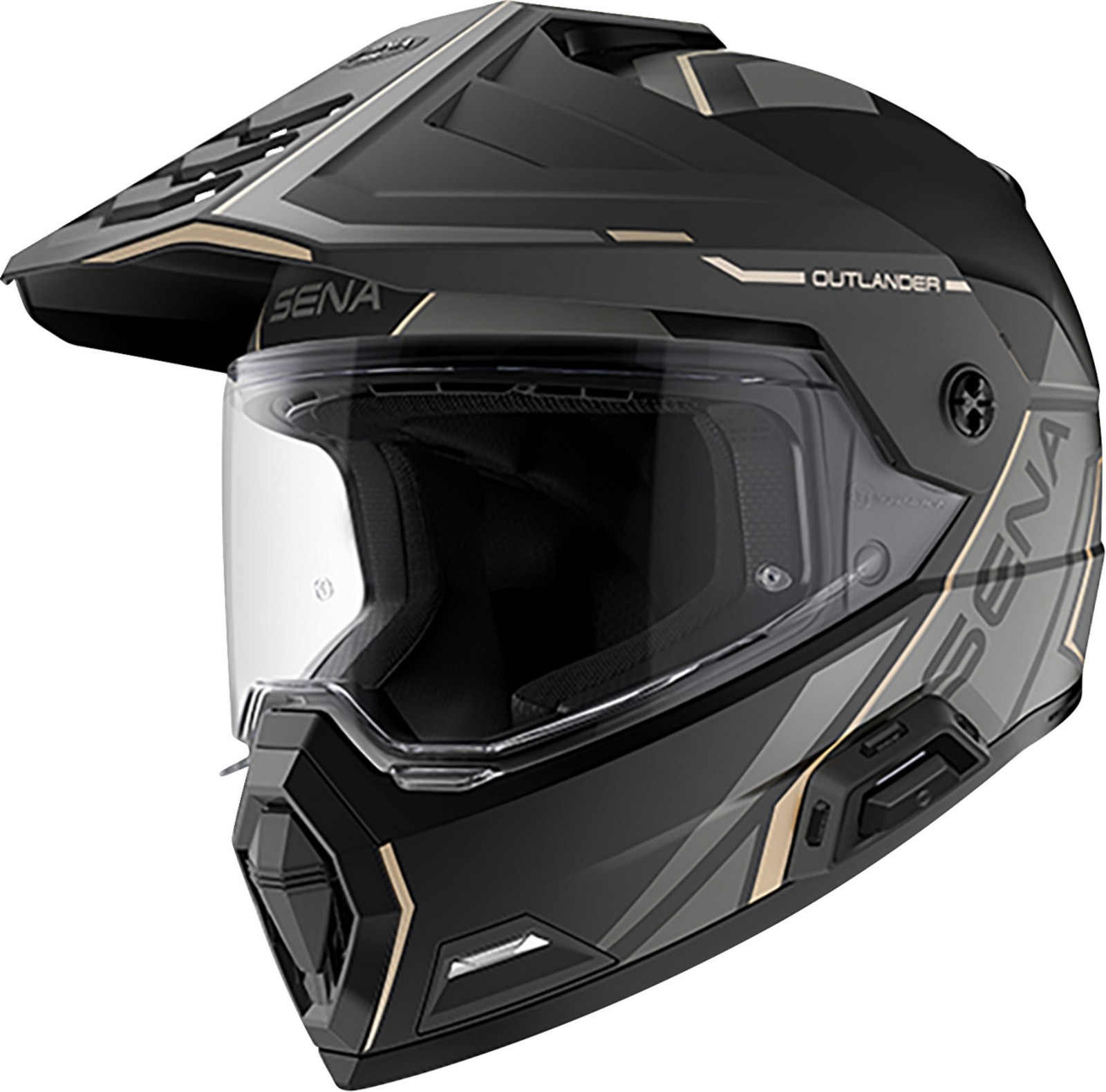 SENA Outlander Dual Sport Motorcycle Helmet Matte Black