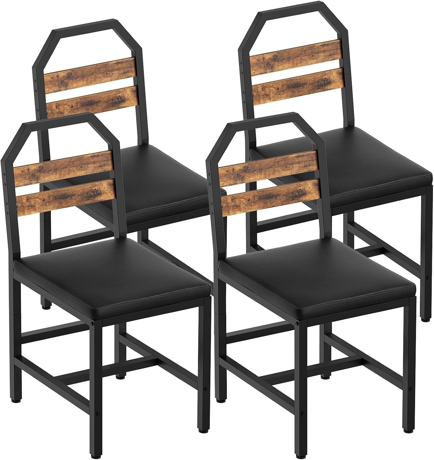 Upholstered Dining Chairs, Kitchen Table Chairs Set of 4 | Upholstered Seat and