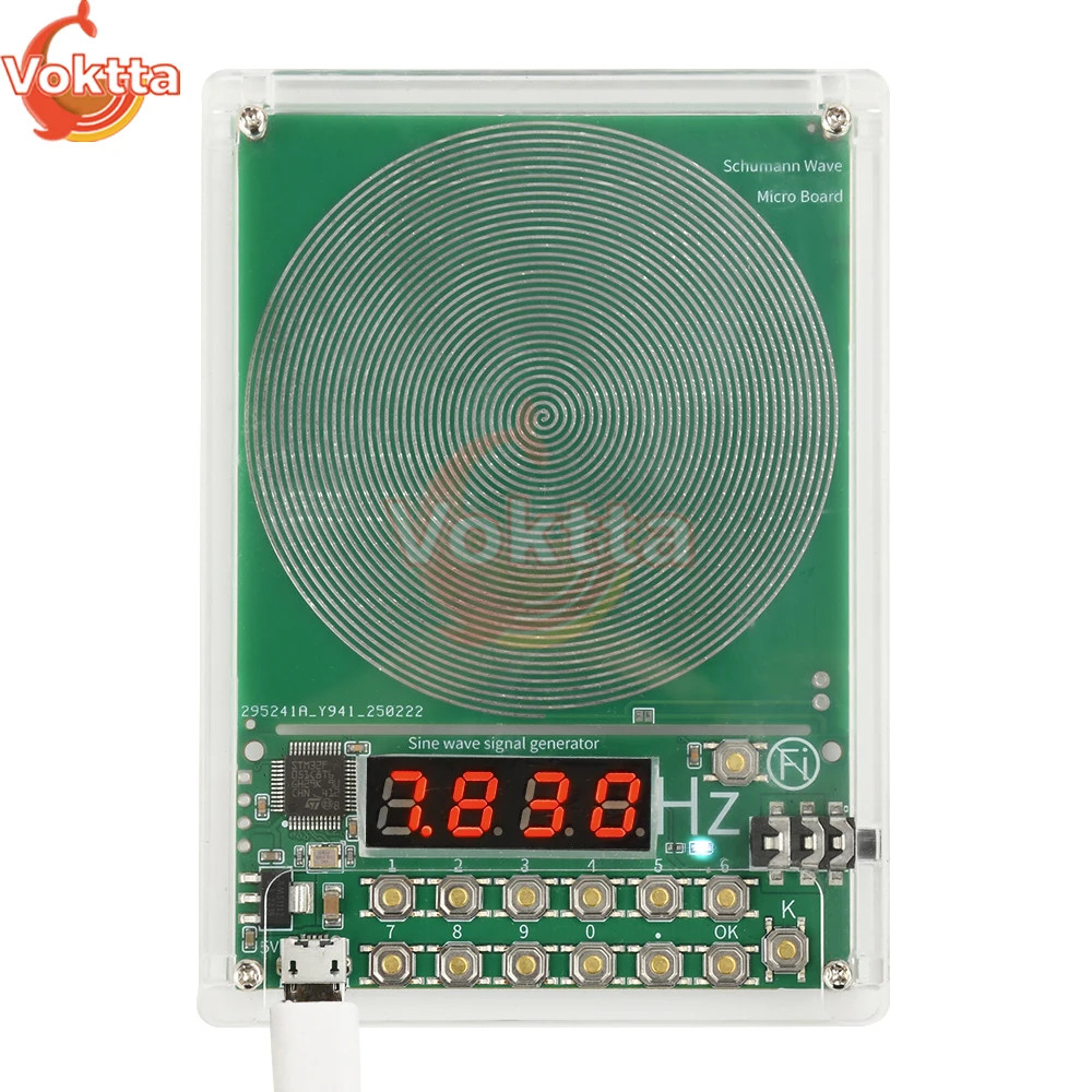 For Schumann Wave Generator Pulse Sine Frequency+Audio Output Connector+Case