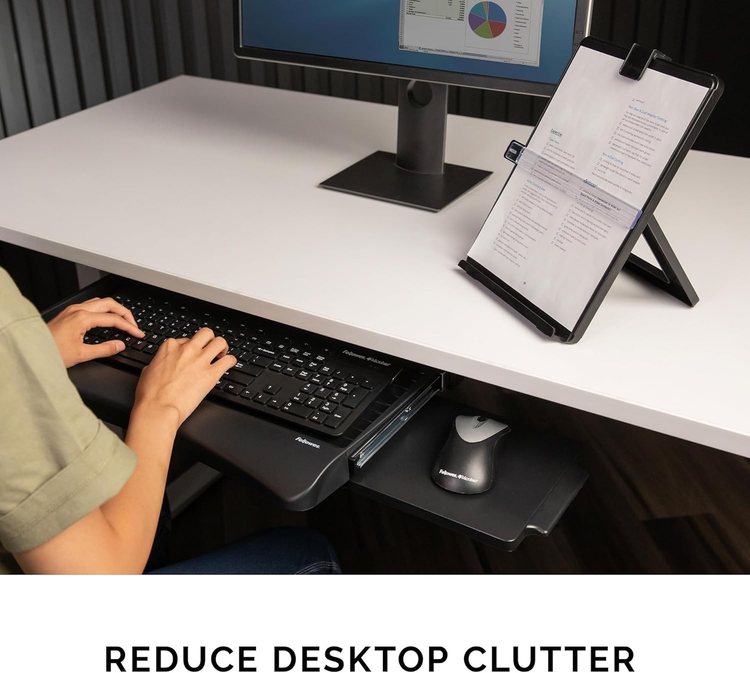 Adjustable Keyboard Tray - Black/Silver