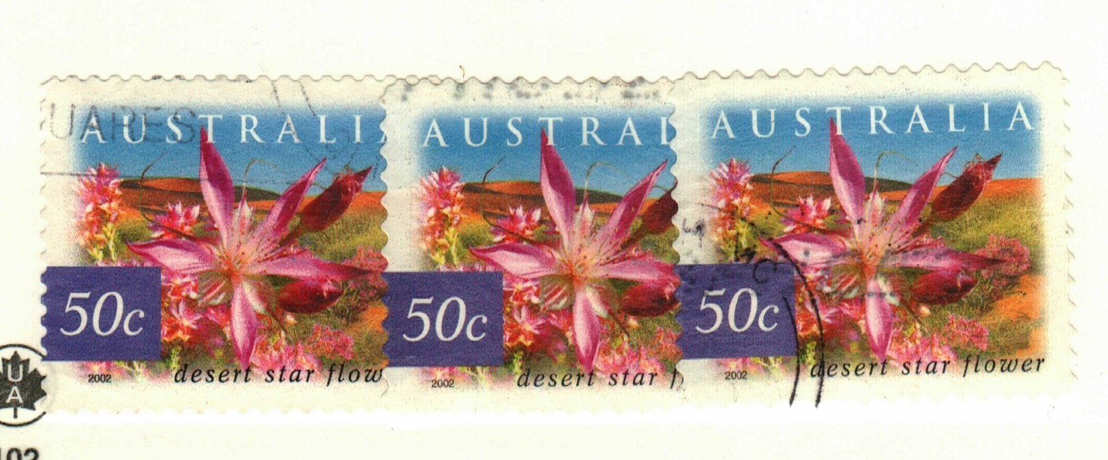 Australia #2112-4 used desert star flowers