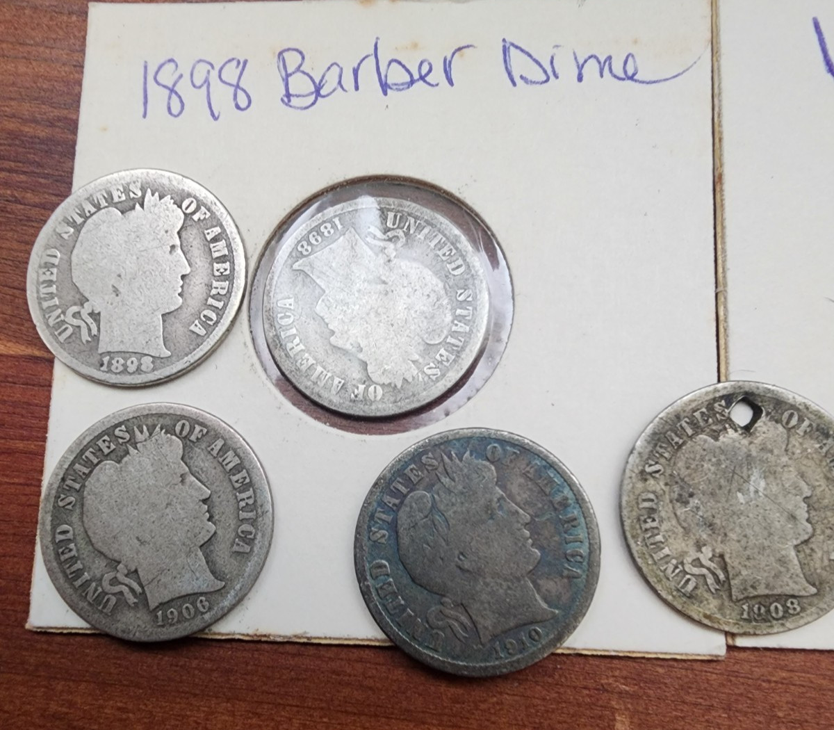 (lot of 9) Barber dimes various dates and mint marks