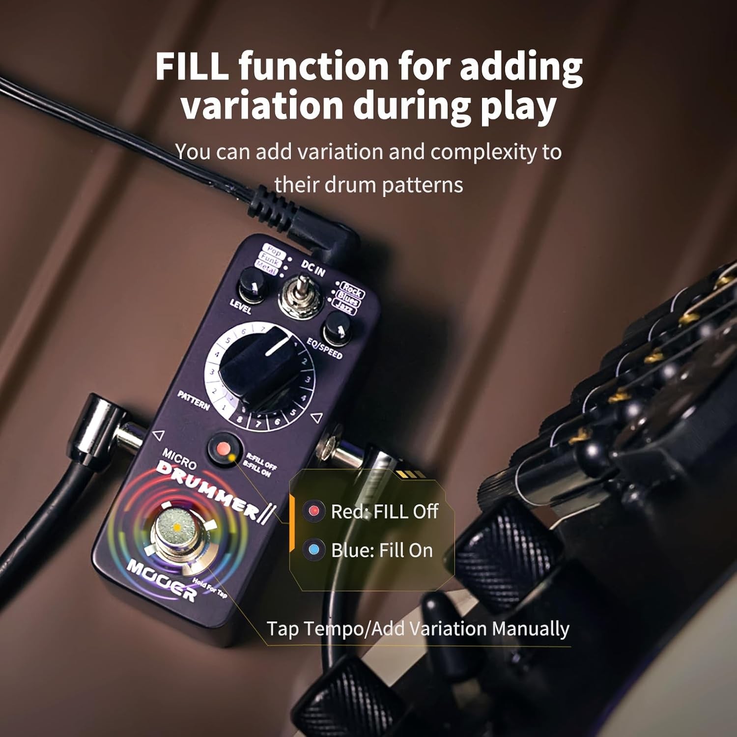 Micro Drummer Guitar Pedal Drum Machine Effect