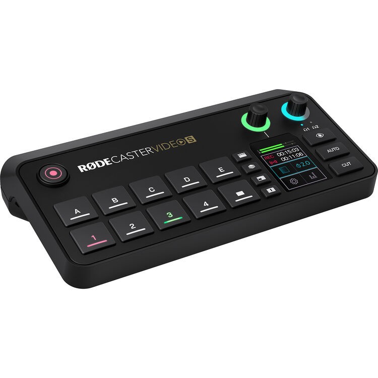 RODECaster Video S All-in-One Video Console (RCV-S) + 2x Podcast Mic Pack + More