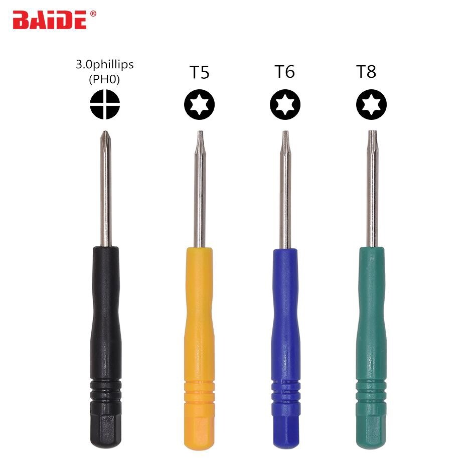 4pc Mini Screwdriver Torx T5 T6 T8  Bit PH0 /+3.0 Tool Set For Mobile Phone GPS