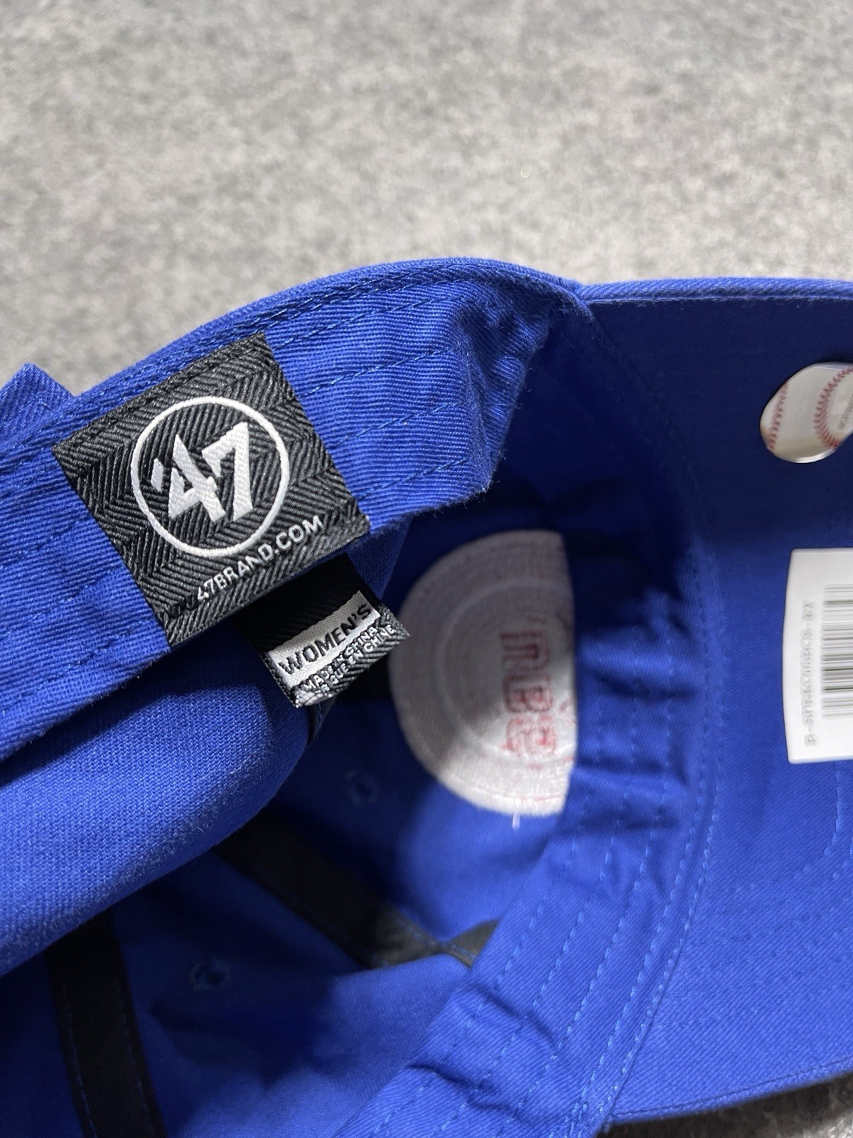 Women's NEW Blue BLING Bedazzled Chicago CUBS Baseball MLB Strapback Hat Cap