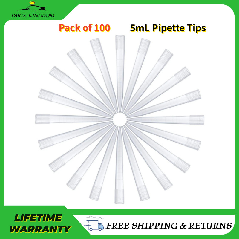 100Pcs 5ml Pipette Tips Microchemical Disposable Liquid Pipettor Tips New