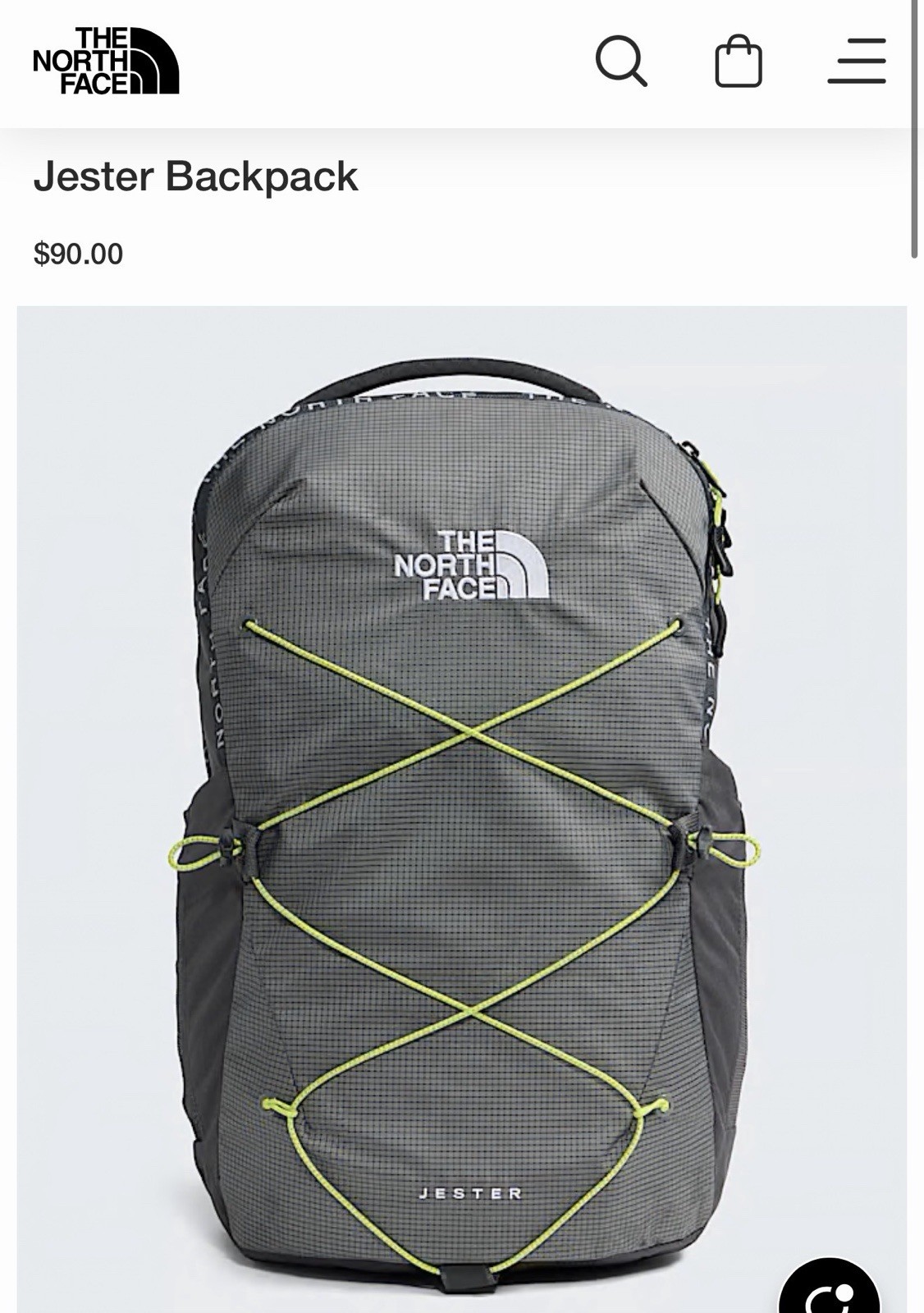 The North Face Jester Backpack Anthracite Grey