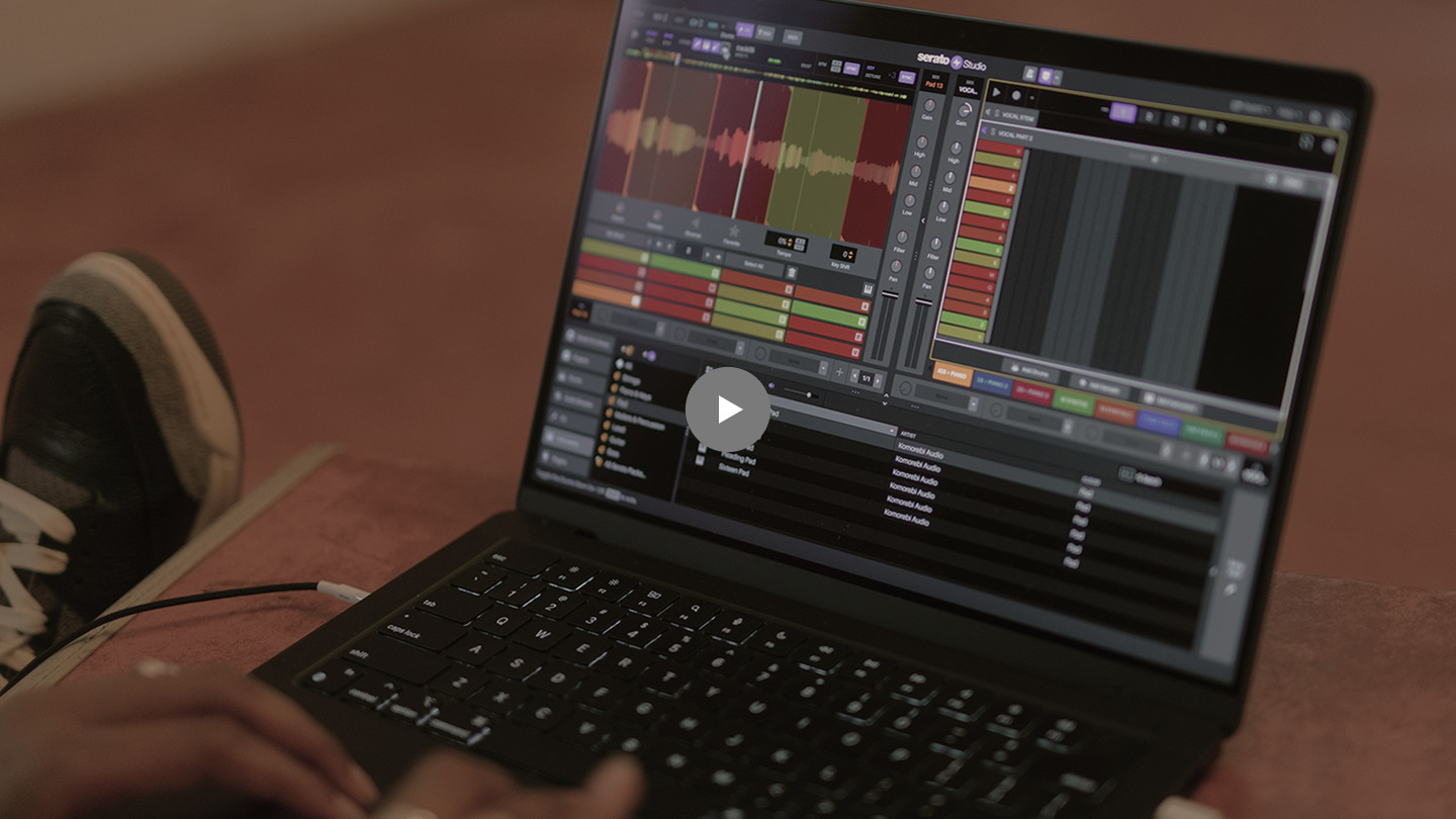 AlphaTheta SLAB MIDI Pad Controller For Serato Studio W/RGB indicator TouchStrip