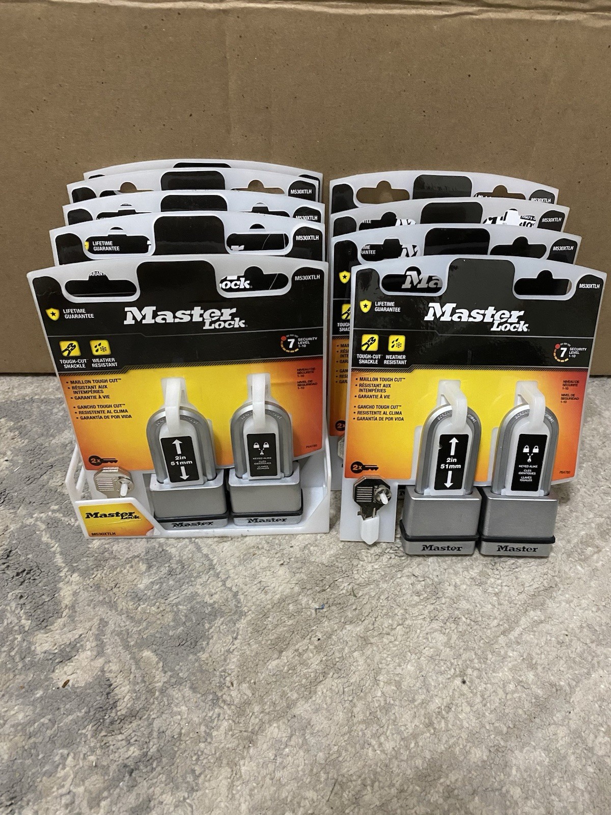 Master Lock Outdoor Padlock 2 Pack M530XTLH *NEW*