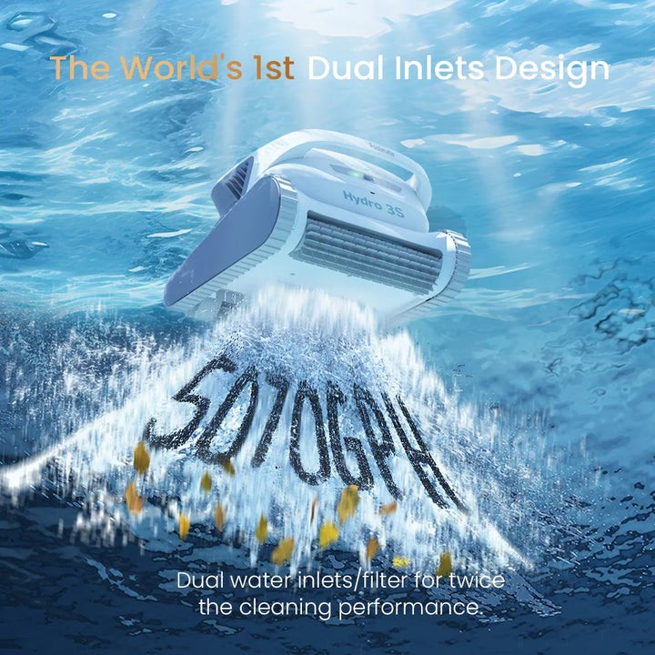 Hydro 3S Robotic Pool Cleaner | Cordless Automatic Vacuum | Smart App