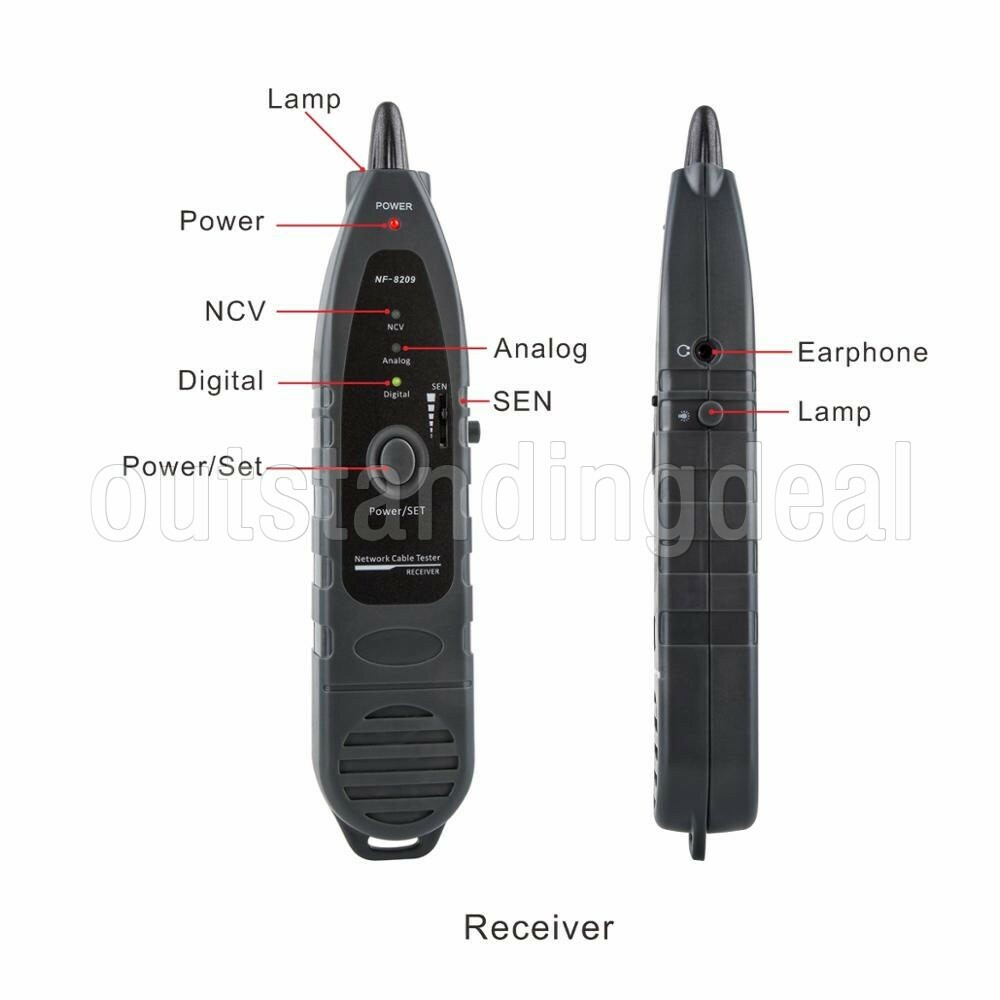 NF-8209 Cable Tracker Tester Network Cable Tester Tool Set For Testing CAT5 CAT6