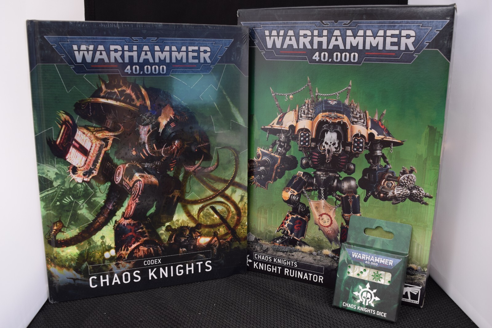 Warhammer 40k Chaos Knights Bundle! Ruinator, Codex, & Dice! Free Shipping!