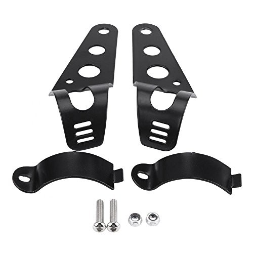 35-43mm Fork Headlight Mounting Bracket, Universal Motorcycle Headlight Black
