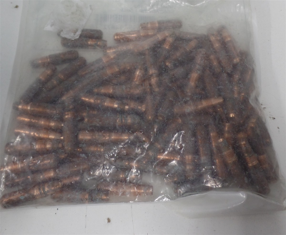 TREGASKISS 403-20-1.0 Contact Tip 10mm Lot of 100 NEW Tarnished